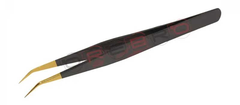 Wide Straight Volume 12mm 45° Tweezer, model ET-05-01-05