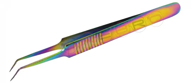 Needle Nose 10mm 45° Volume Tweezer, model ET-05-05-05
