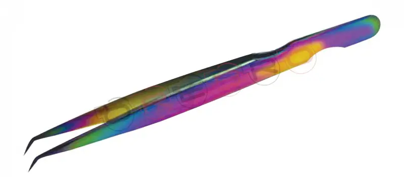 Straight 6mm 45° Volume Tweezer, model ET-06-04-04