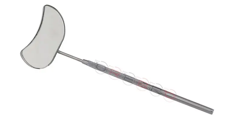 Half Moon Eyelash Mirror Fig.2 With Handle, model ET-07-01-53
