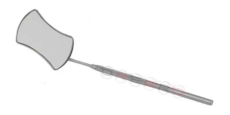 Double Cut Eyelash Mirror With Handle, model ET-07-01-54