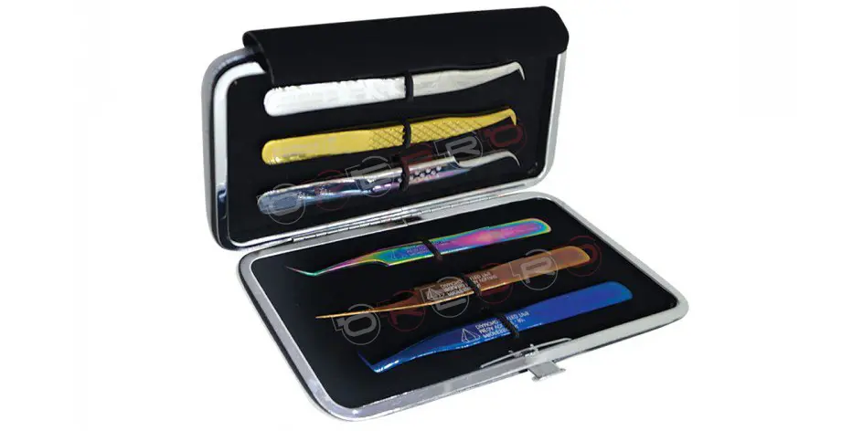 TWEEZERS PACKING CARRYING CASE- Elastic Case Holding for (6) Tweezers (15.5cm*9cm), model ET-07-03-04