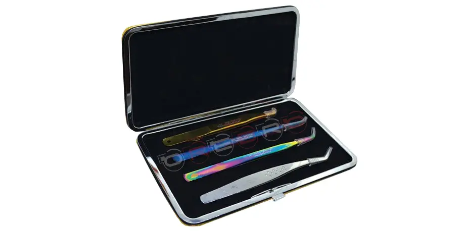 TWEEZERS PACKING CARRYING CASE- Magnetic Case Holding for (4) Tweezers (17cm*10cm), model ET-07-03-06
