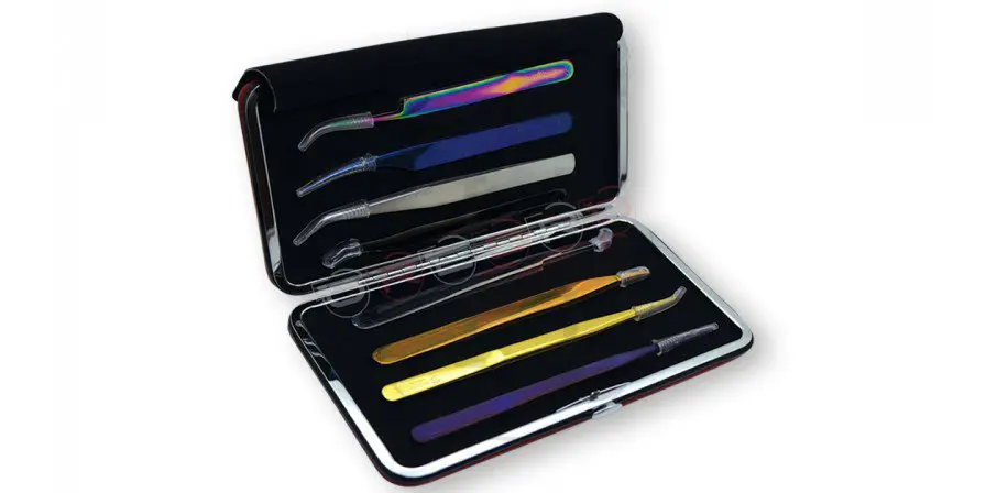 TWEEZERS PACKING CARRYING CASE- Magnetic Case Holding for (8) Tweezers (17cm*10cm), model ET-07-03-08