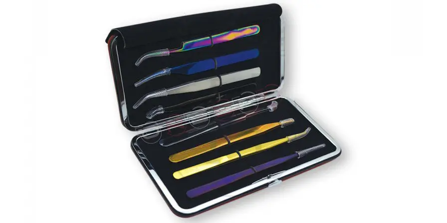 TWEEZERS PACKING CARRYING CASE- Elastic Case Holding for (8) Tweezers (17cm*10cm), model ET-07-03-09