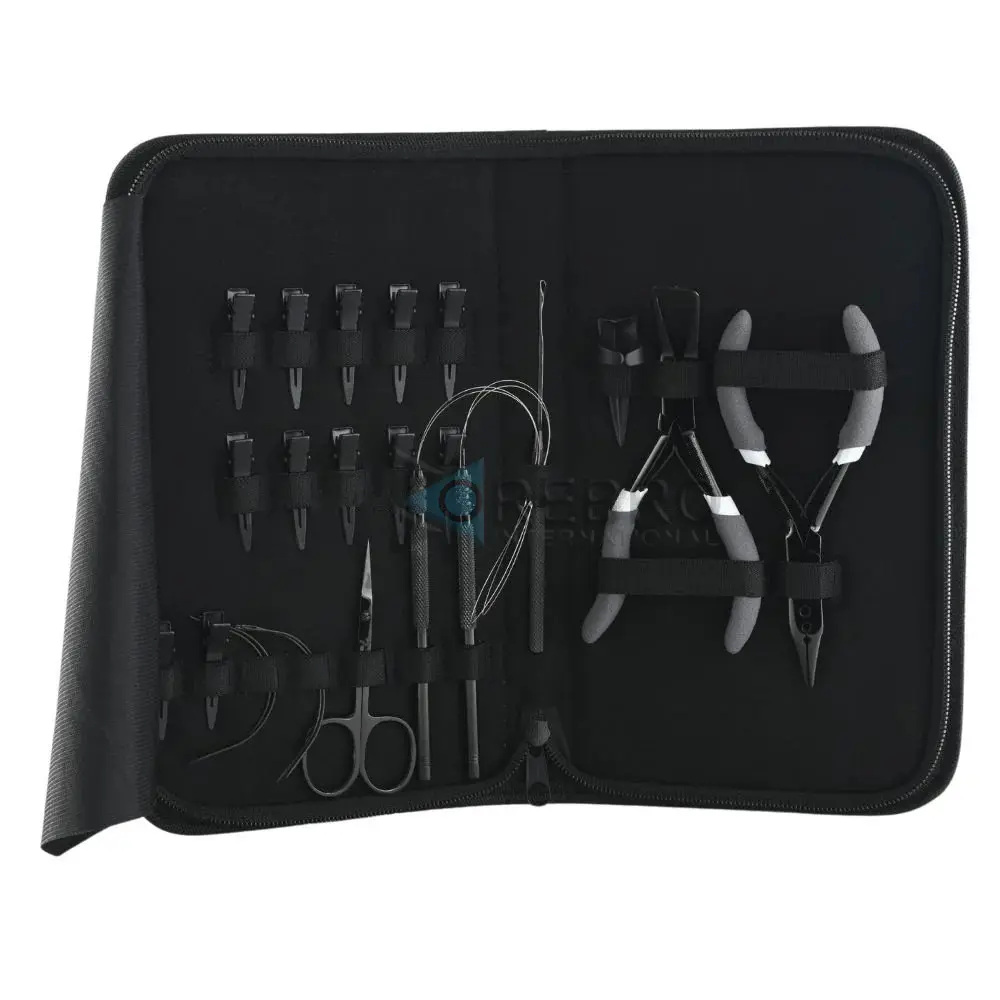 Hair Extension Tools Kit- Plasma Black, model OI-20-7357