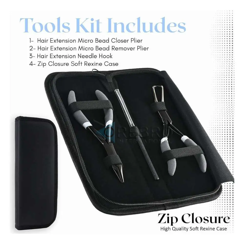 Hair Extension Tools Kit- Black OI-20-7370, view 2