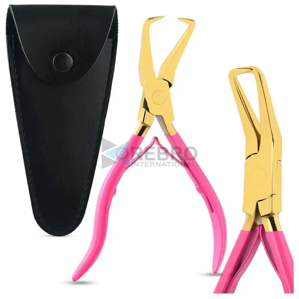 Hair Extension Micro Beads & Tape in Remover Plier- Gold -Pink, model OI-20-7477