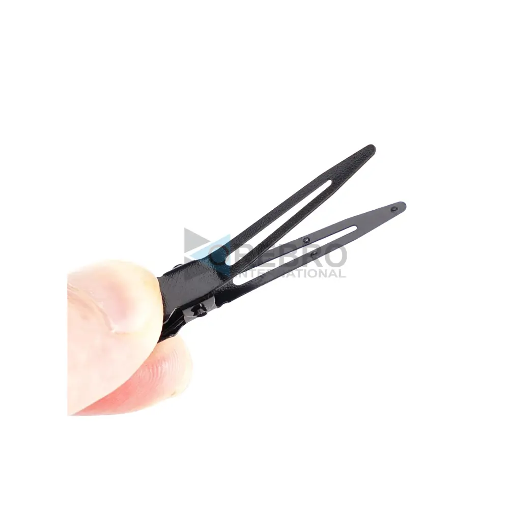 BLACK- 1.75 Inches Single Prong Hair Clips, Pack of 10-PCS OI-20-7485, view 2