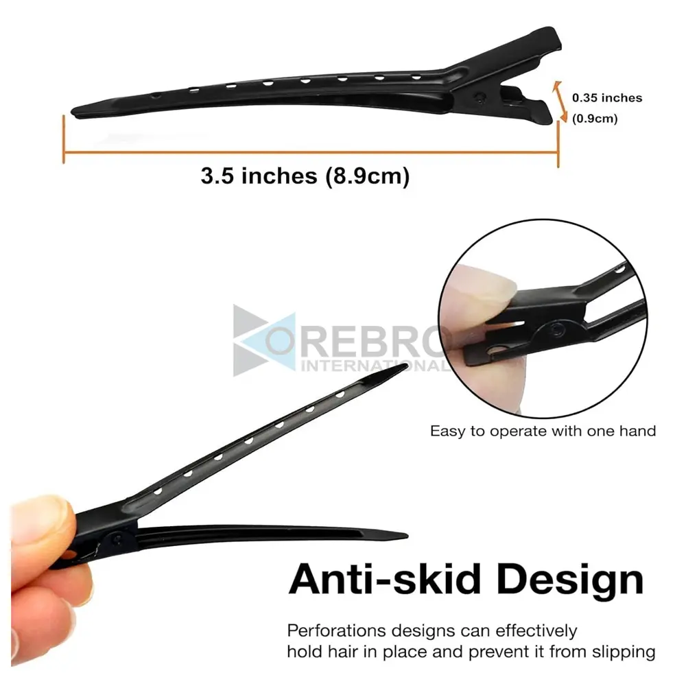 Black -3.5 Inch Duck Billed Clips, Pack of 10-PCS OI-20-7487, view 3