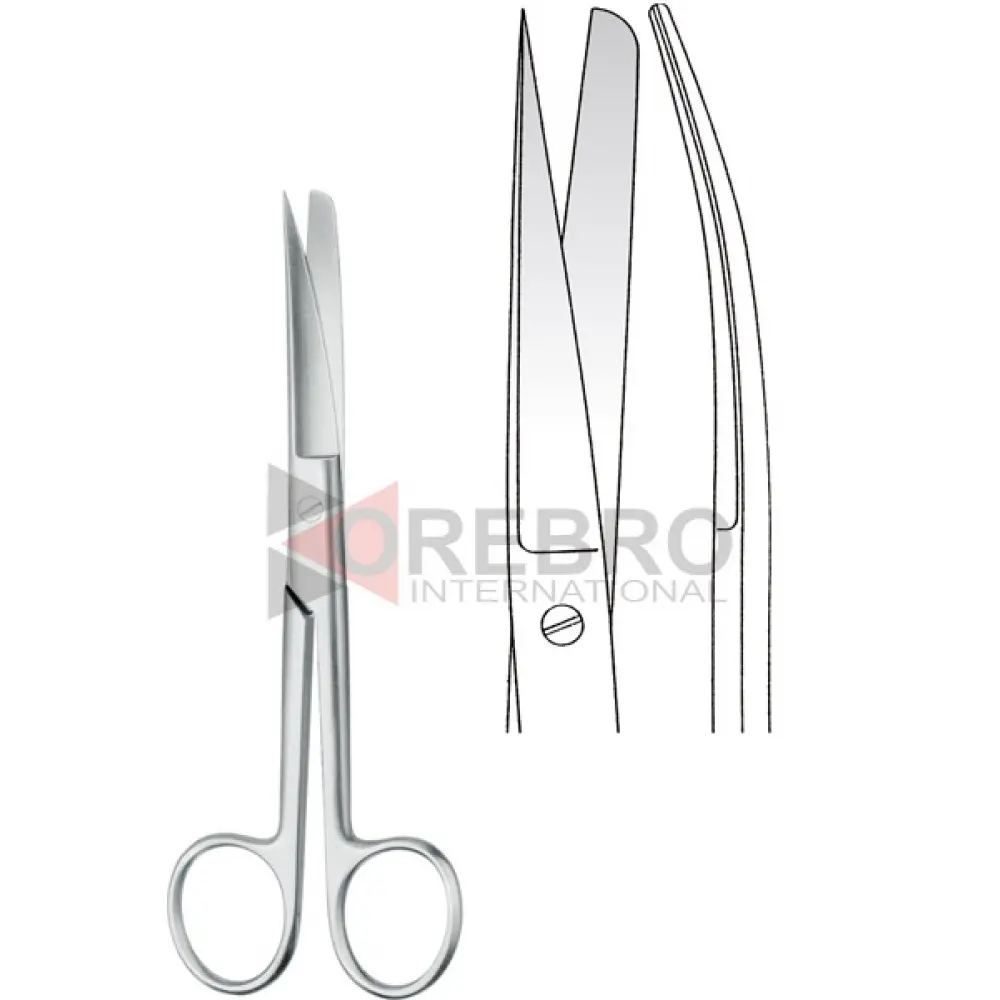 Dressing Scissors, Pointed / Blunt, Curved, model ORB-BPT-2109