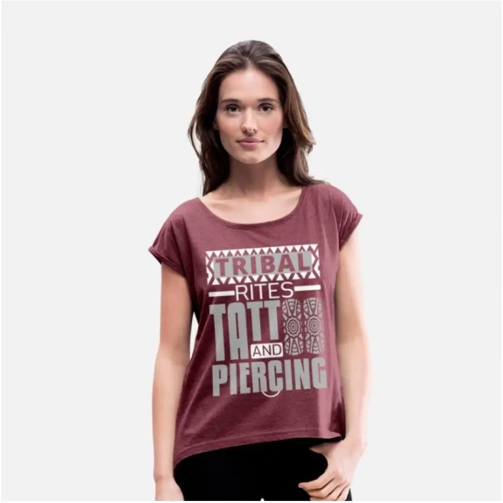 Women's Rolled Sleeve T-Shirt, model ORB-BPT-3706