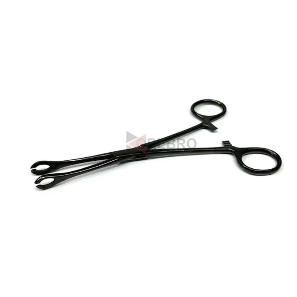 Mini Forester(Sponge) Forceps, Slotted- Black Oxide Coated, model ORB-BPT-4012