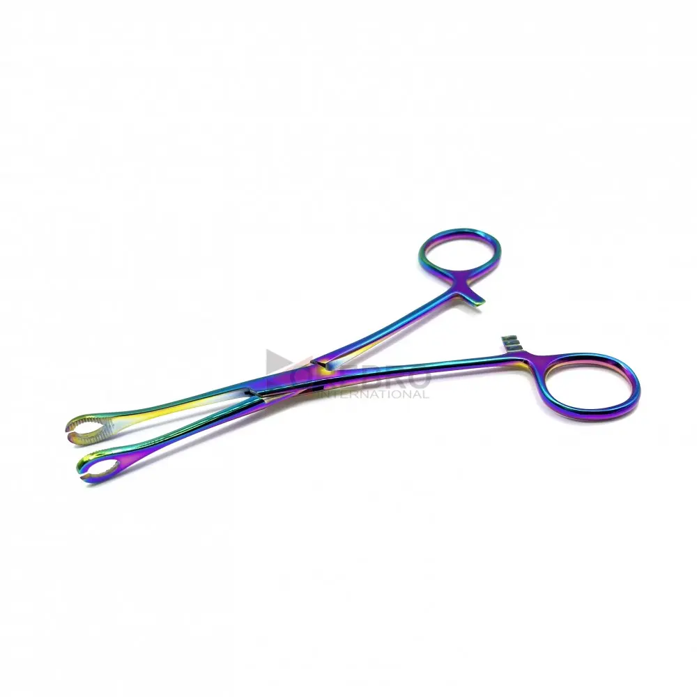 Mini Forester(Sponge) Forceps, Slotted - Multi Oxide Coated, model ORB-BPT-4033