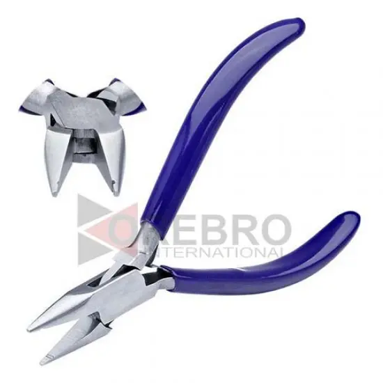 Angled Chain-Nose Pliers with Groove, model ORB-JT-1090