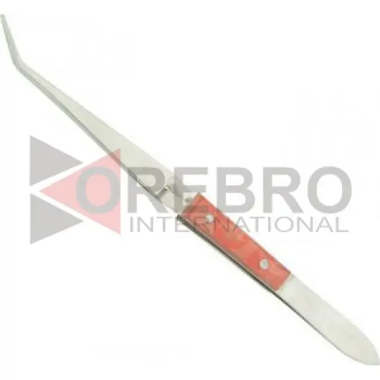Curved Fiber Grip Self Locking Tweezer, model ORB-JT-2519