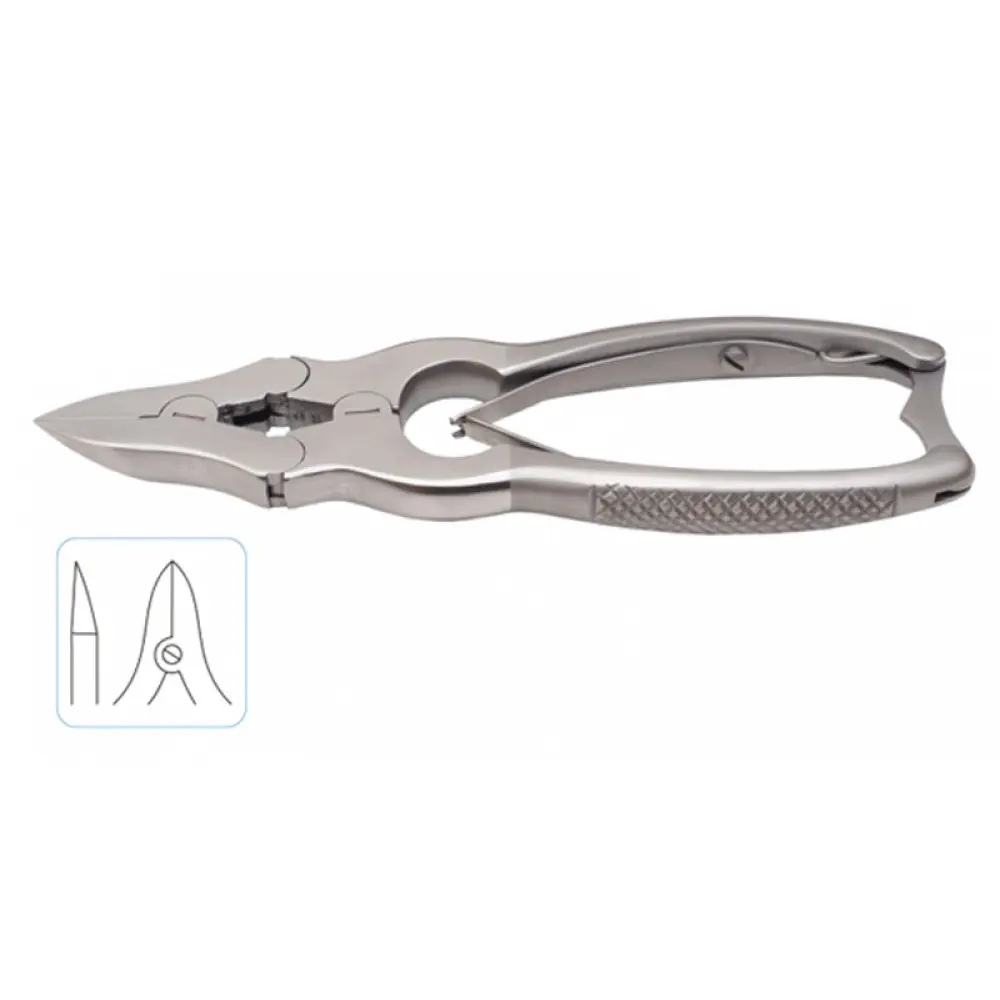 Double Action Nail Clipper Straight Jaw Double Spring 12cm, model ORB-PI-1046