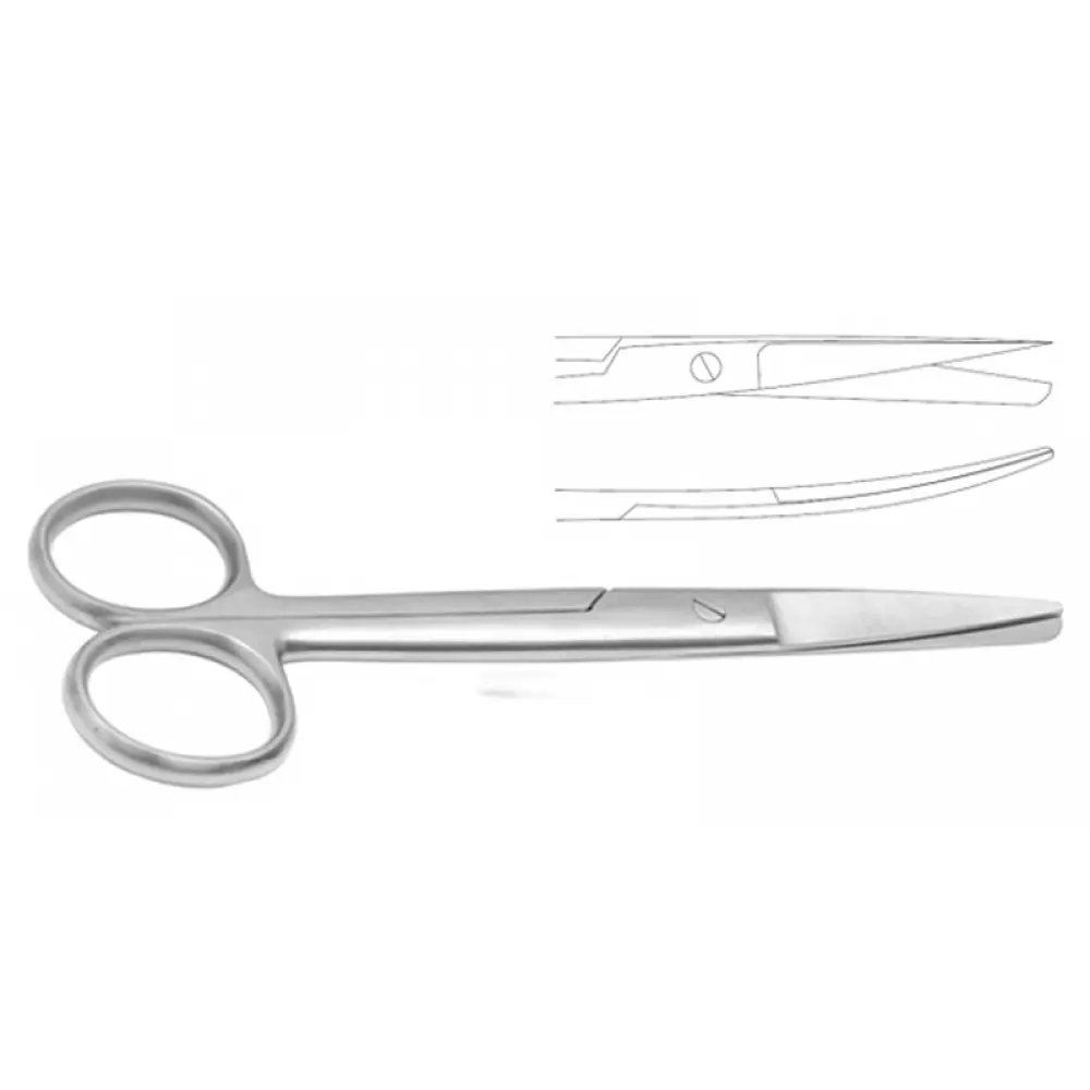 Operating Scissors 14.5cm Curved Sharp/Blunt, model ORB-PI-1434